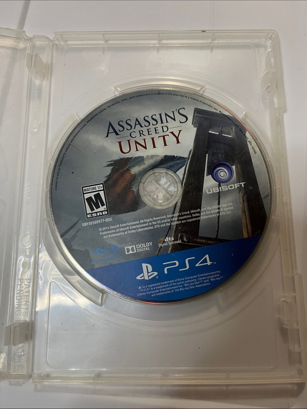 Assassin's Creed Unity PS4 Game Disc by - Blue/Silver